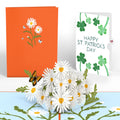 Daisies with Monarch Butterfly St. Patrick’s Day Pop-Up Card and Sentiment Set