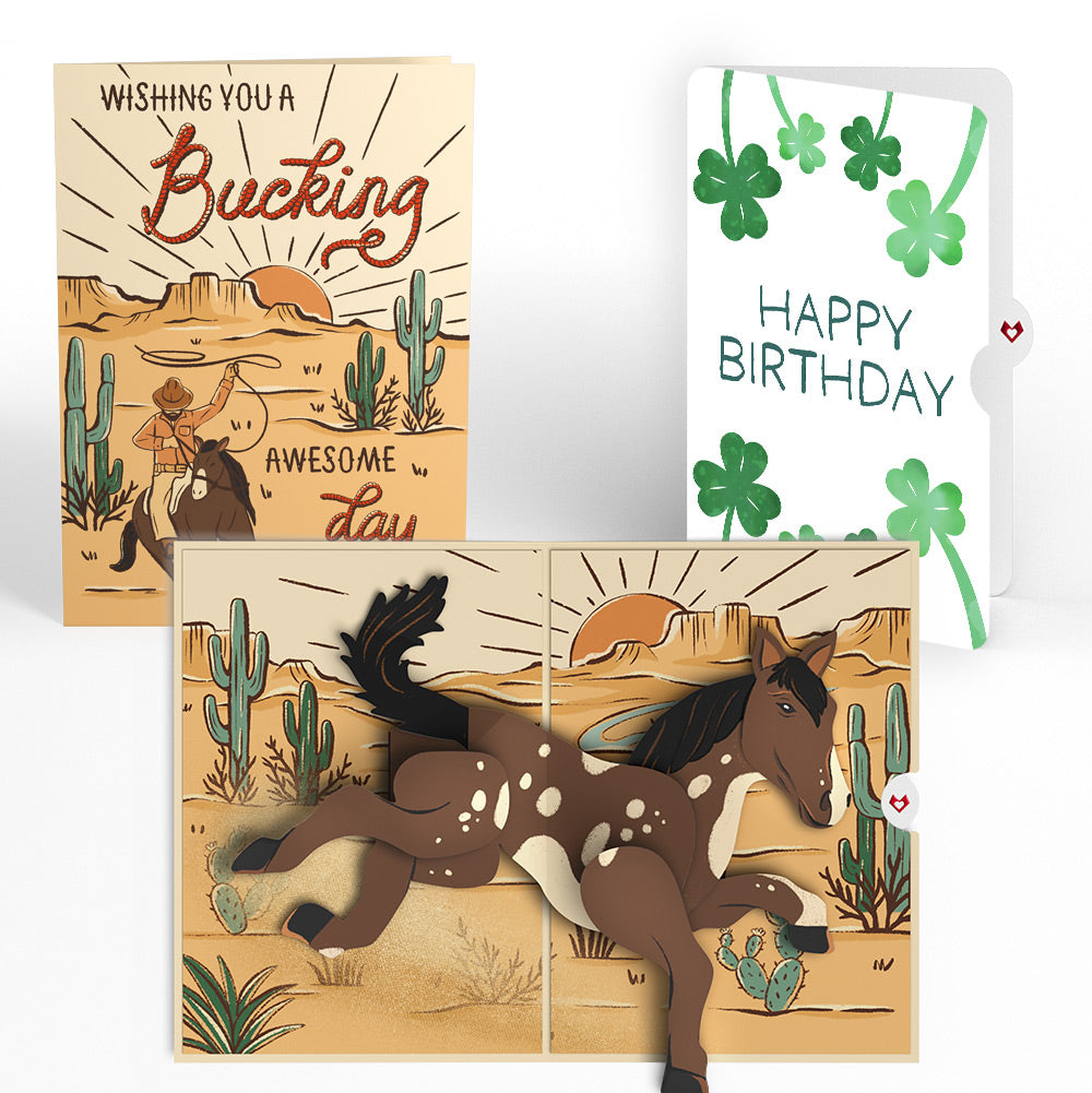 Bucking Awesome Day Birthday Pop-Up Card and Sentiment Set