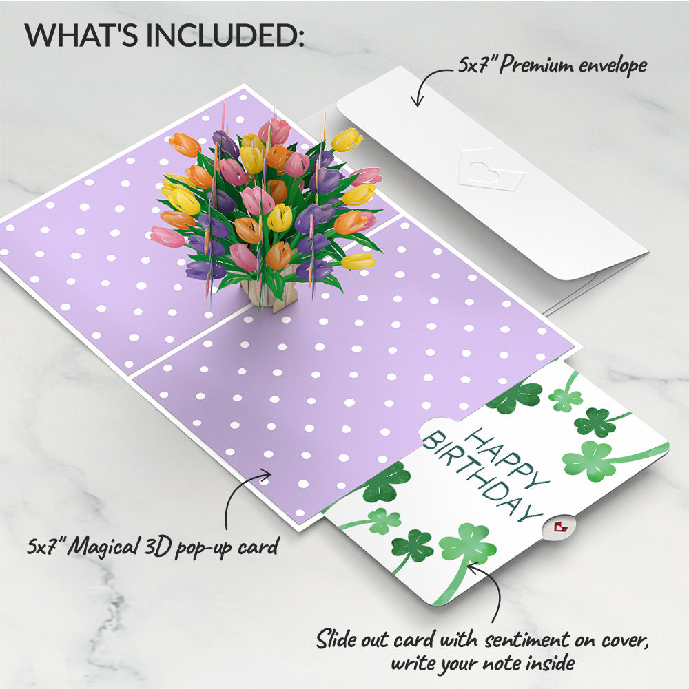 Tulips Birthday Pop-Up Card and Sentiment Set