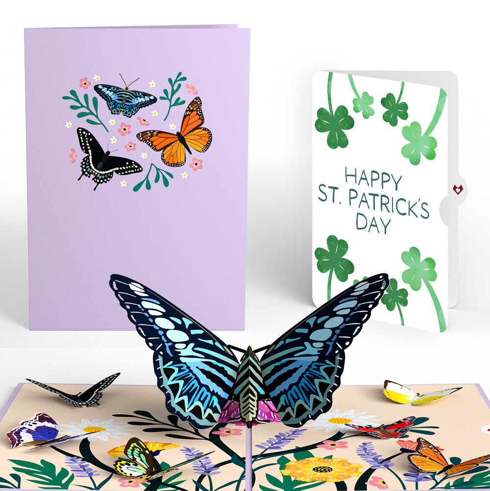 Garden Butterflies St. Patrick’s Day Pop-Up Card and Sentiment Set