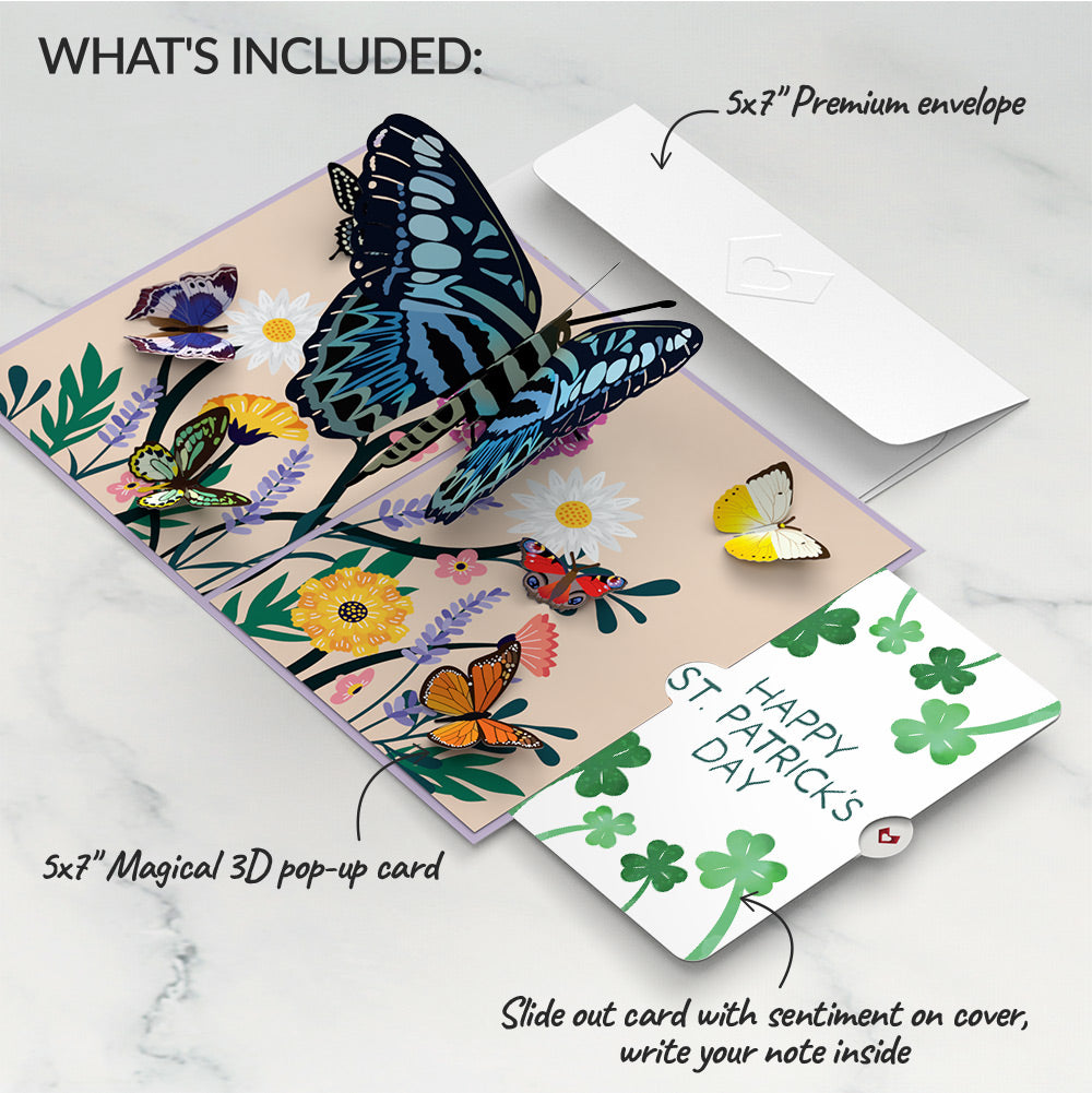 Garden Butterflies St. Patrick’s Day Pop-Up Card and Sentiment Set