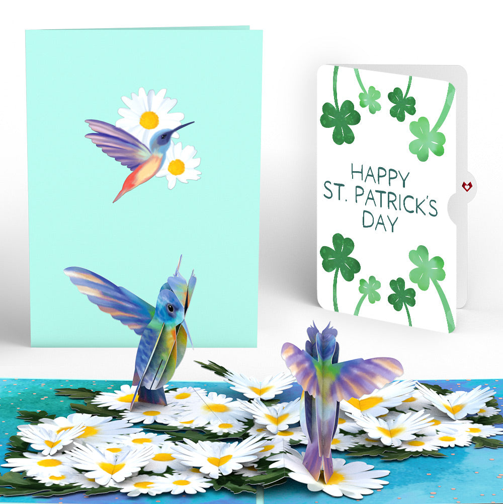 Daisy Patch Hummingbirds St. Patrick’s Day Pop-Up Card and Sentiment Set