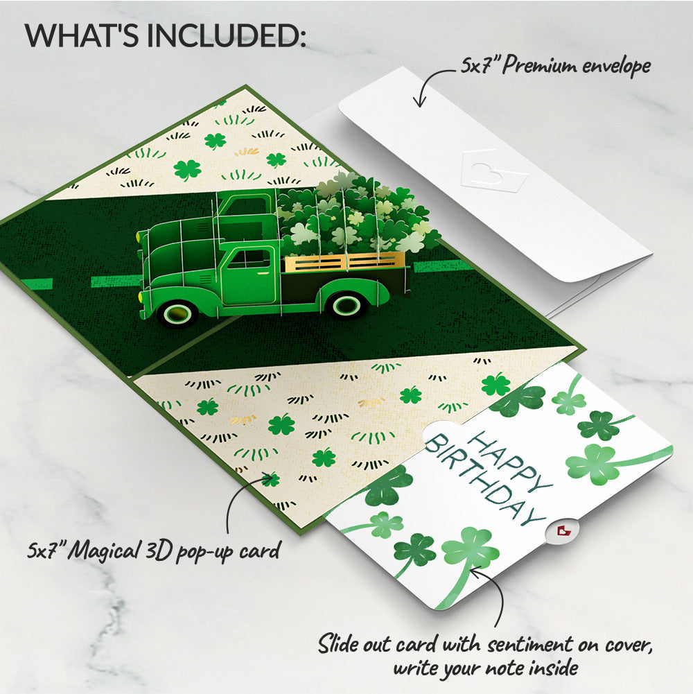 Truckloads of Luck Birthday Pop-Up Card and Sentiment Set