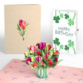 Cheerful Tulips Birthday Pop-Up Card and Sentiment Set