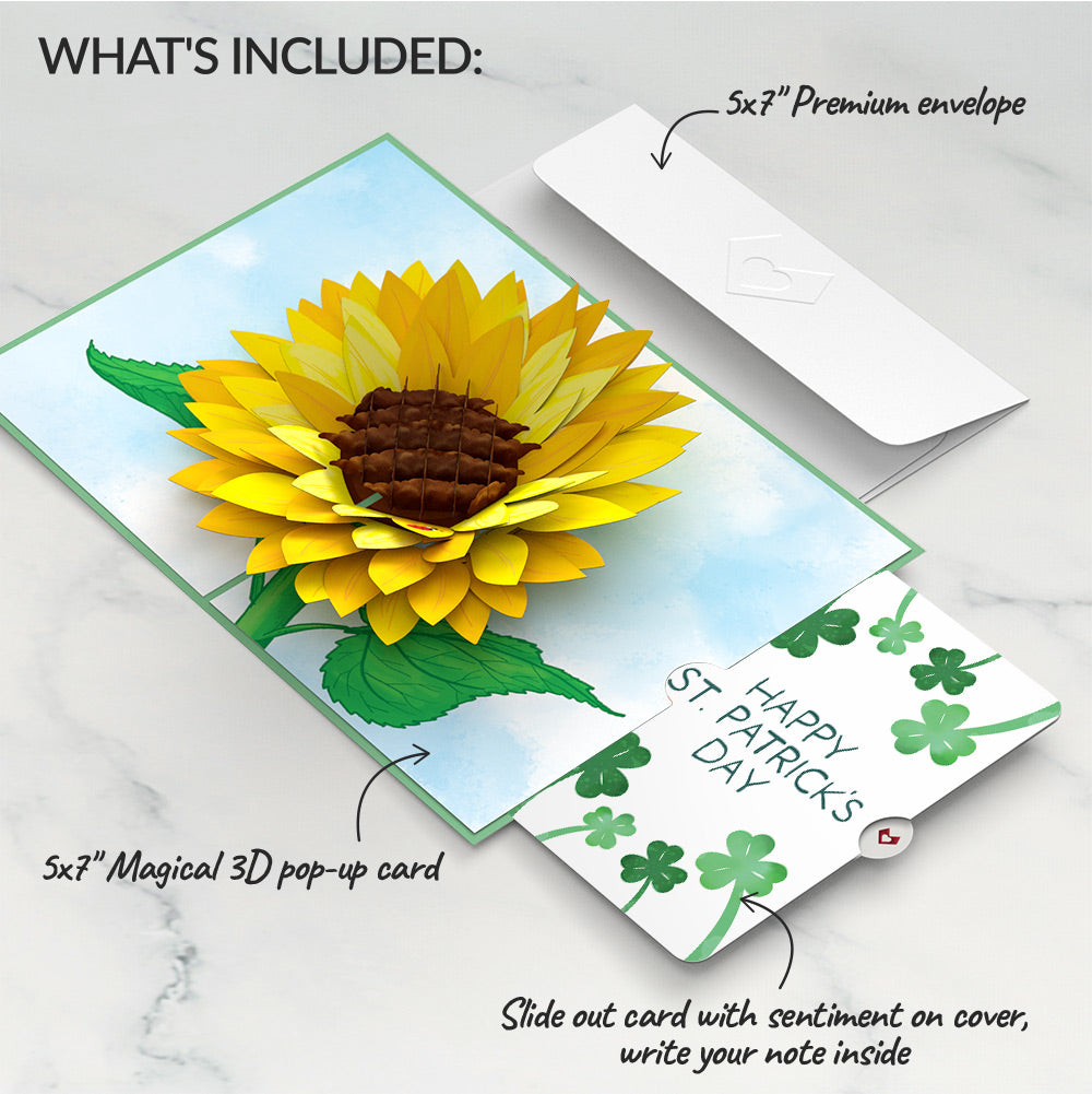 Sunflower Bloom St. Patrick’s Day Pop-Up Card and Sentiment Set