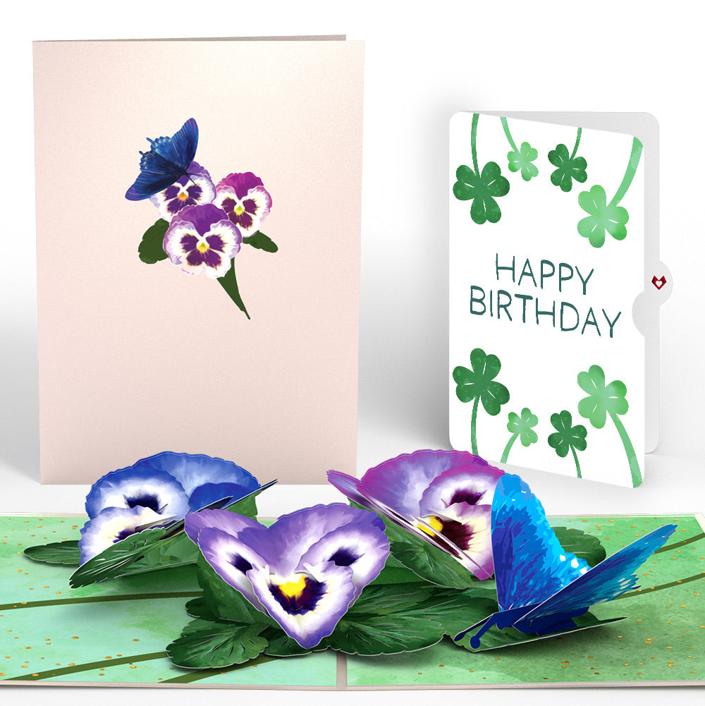 Pansies Birthday Pop-Up Card and Sentiment Set