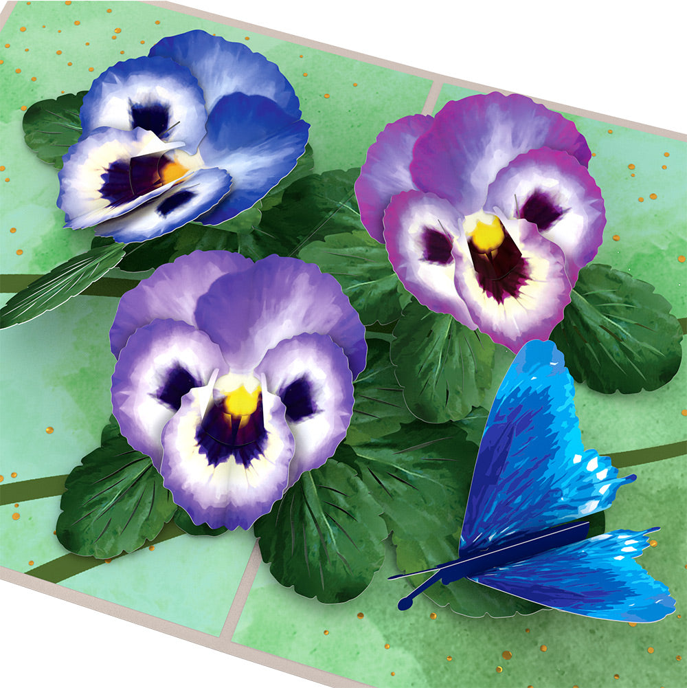 Pansies St. Patrick’s Day Pop-Up Card and Sentiment Set