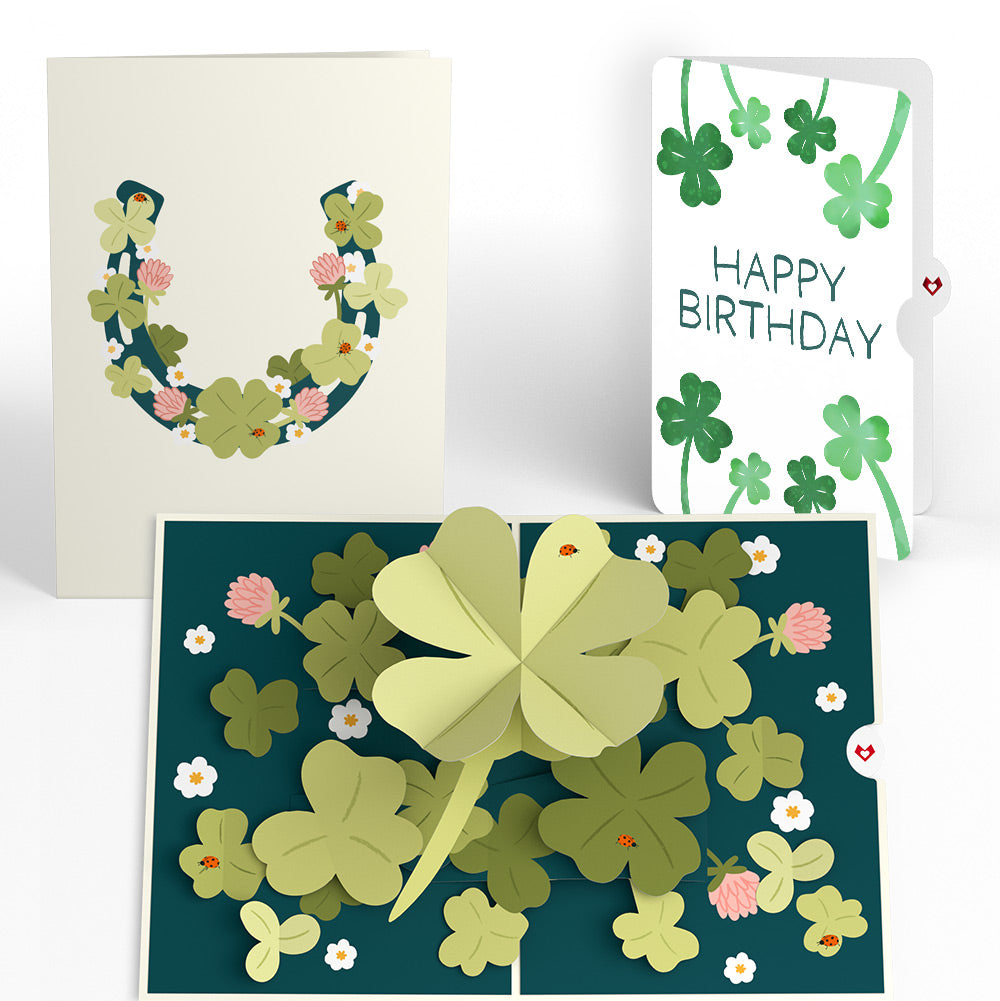 Shamrock Fields Birthday Pop-Up Card and Sentiment Set