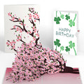 Cherry Blossom Branches in Bloom Birthday Pop-Up Card and Sentiment Set