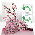 Cherry Blossom Branches in Bloom St. Patrick’s Day Pop-Up Card and Sentiment Set