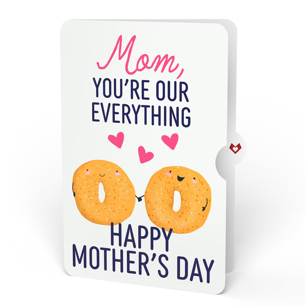 You Are My Everything Bagel Mother’s Day Pop-Up Card and You're Our Everything Sentiment Set for Mom