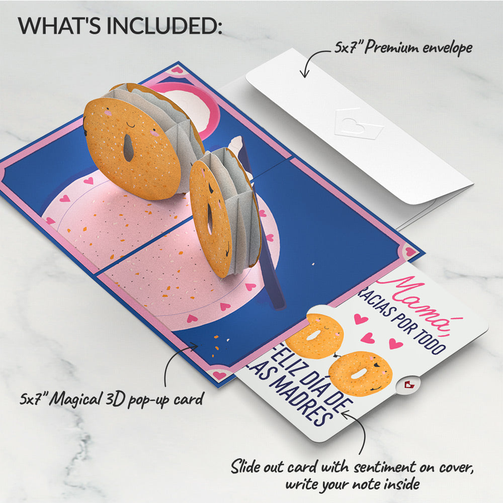 You Are My Everything Bagel Mother’s Day Pop-Up Card and Gracias Por Todo Sentiment Set for Mom