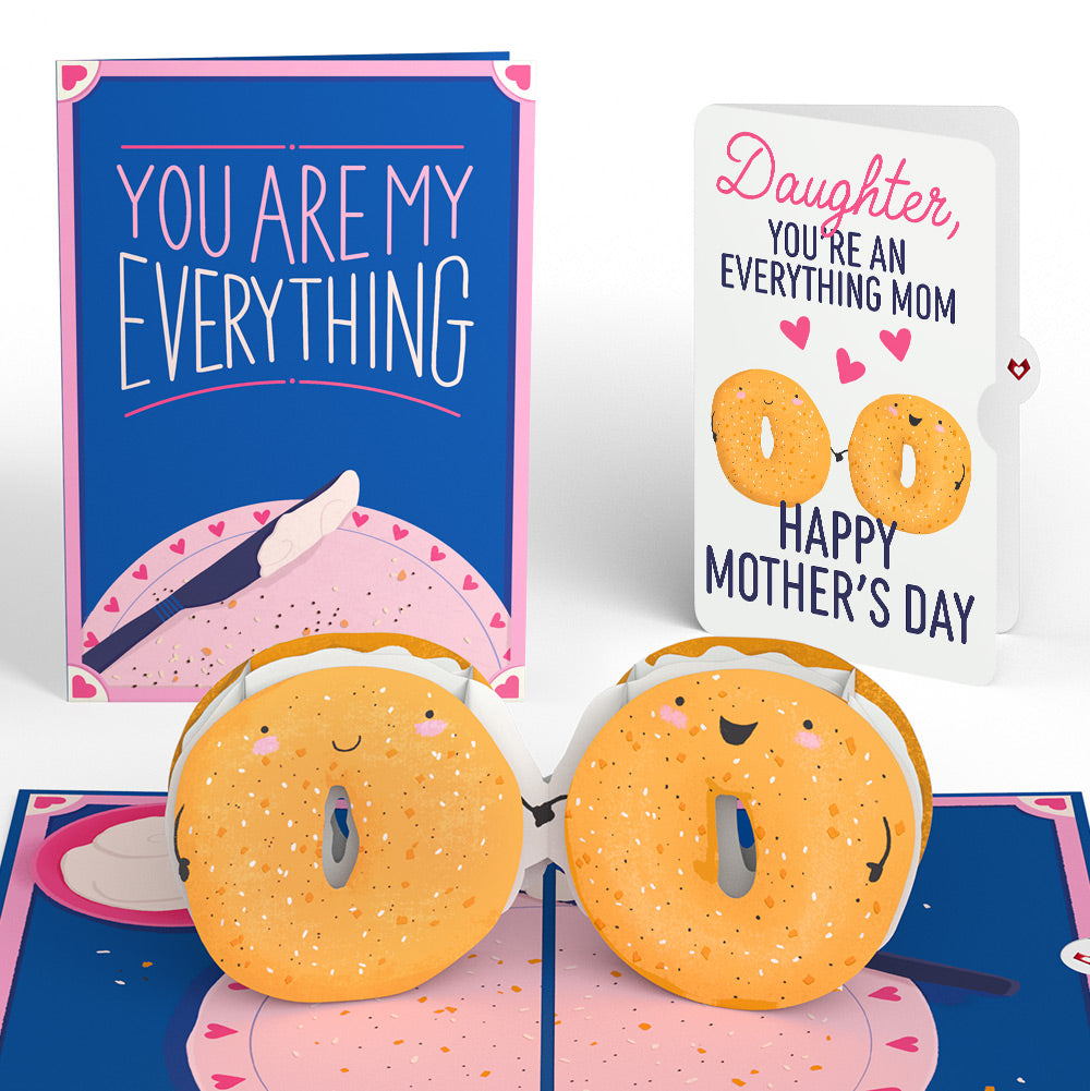 You Are My Everything Bagel Mother’s Day Pop-Up Card and Sentiment Set for Daughter