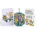 Happy Easter Daffodil Easter Suncatcher Card and Sentiment Set for Wife