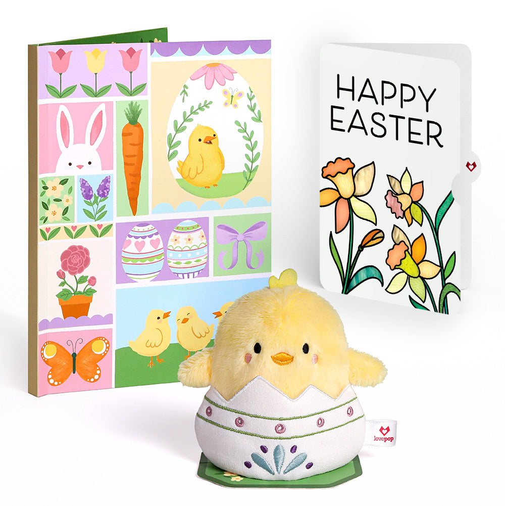 Spring Chick Easter Plushpop Card and Sentiment Set