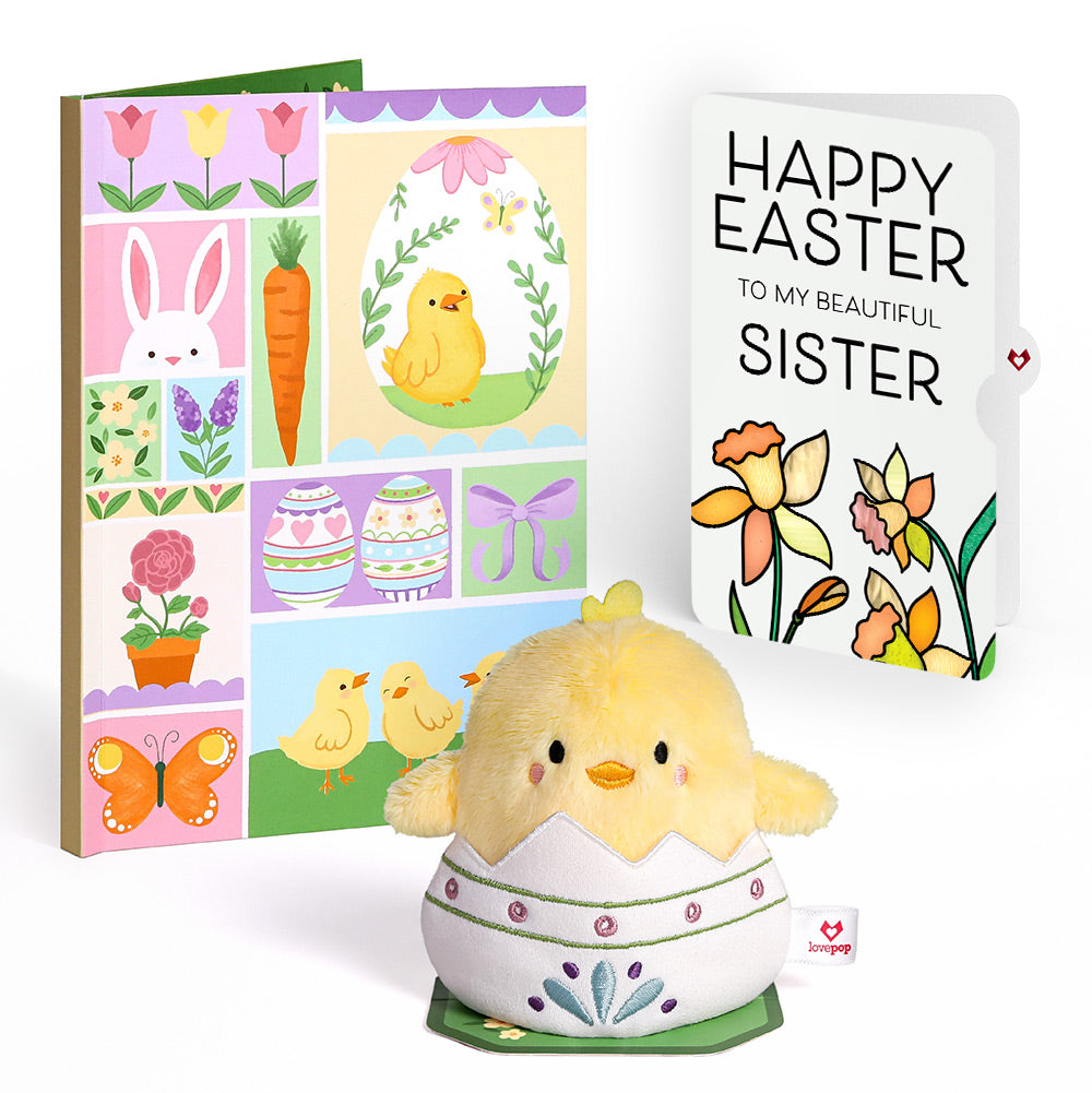 Spring Chick Easter Plushpop Card and Sentiment Set for Sister