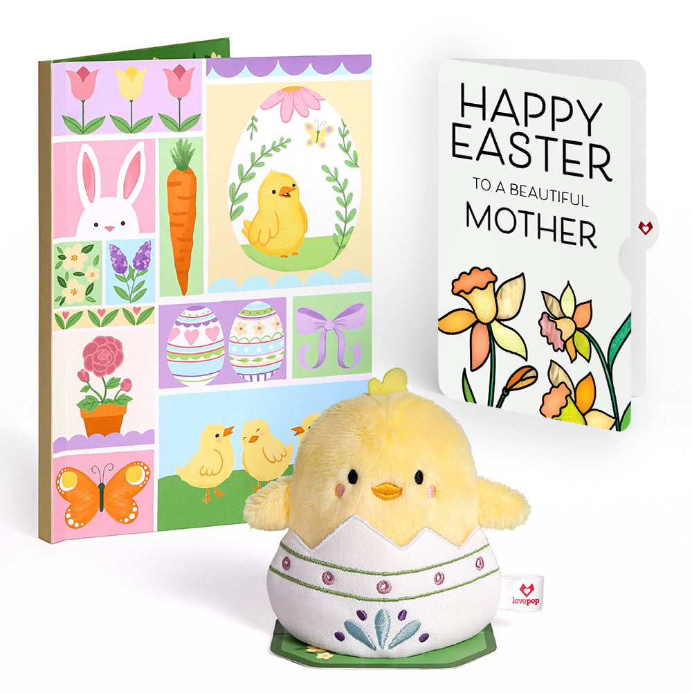 Spring Chick Easter Plushpop Card and Sentiment Set for Mom
