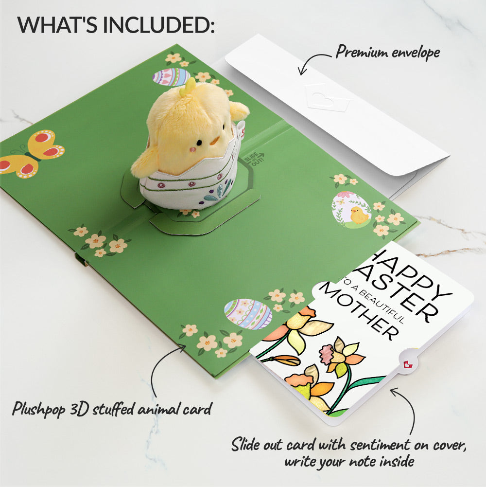 Spring Chick Easter Plushpop Card and Sentiment Set for Mom