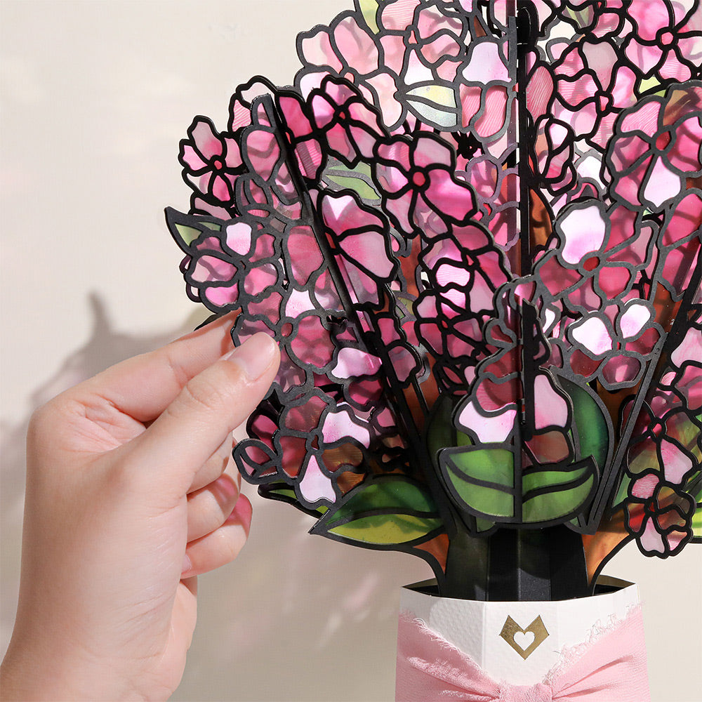 Sun-dappled Cherry Blossom Easter Suncatcher Bouquet and Sentiment Set