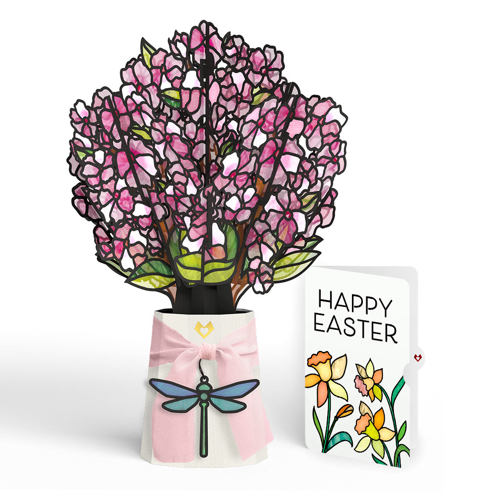 Sun-dappled Cherry Blossom Easter Suncatcher Bouquet and Sentiment Set