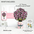 Sun-dappled Cherry Blossom Easter Suncatcher Bouquet and Garden Blooms He Is Risen Sentiment Set