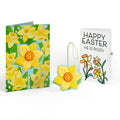 Sunny Daffodil Easter Heartfelt Charm Card™ and Garden Blooms He Is Risen Sentiment Set