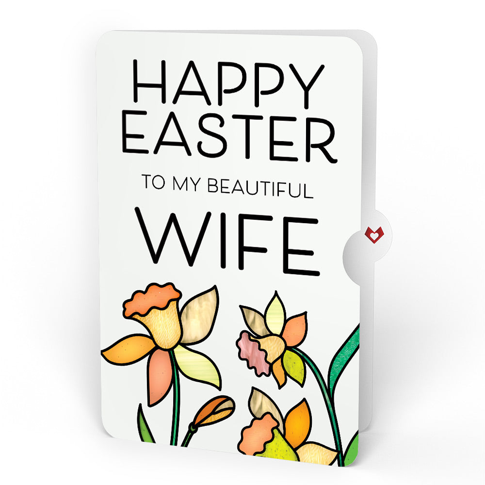 Vibrant Tulip Easter Suncatcher Bouquet and Sentiment Set for Wife