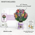 Vibrant Tulip Easter Suncatcher Bouquet and Sentiment Set for Wife