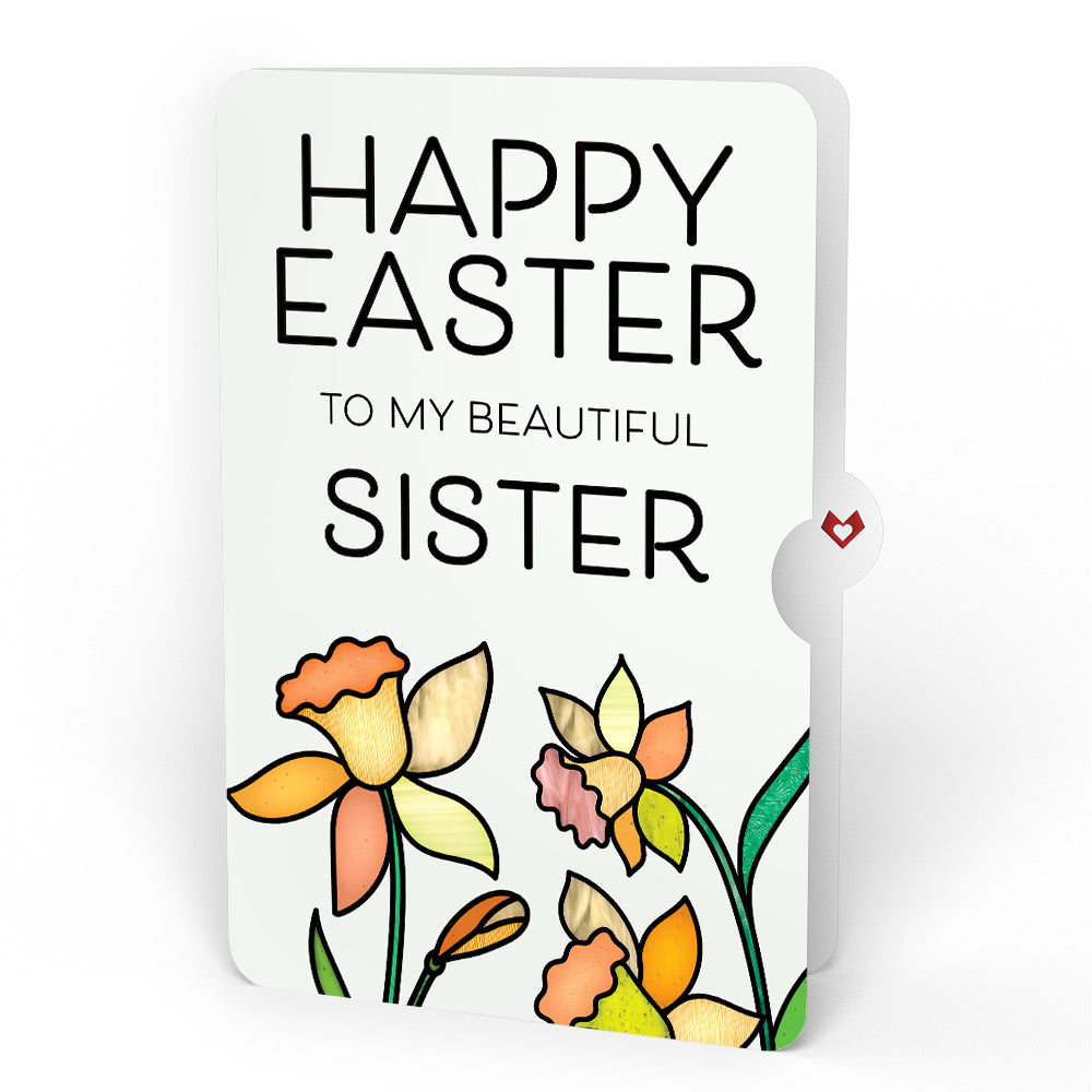 Vibrant Tulip Easter Suncatcher Bouquet and Sentiment Set for Sister