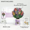 Vibrant Tulip Easter Suncatcher Bouquet and Sentiment Set for Sister