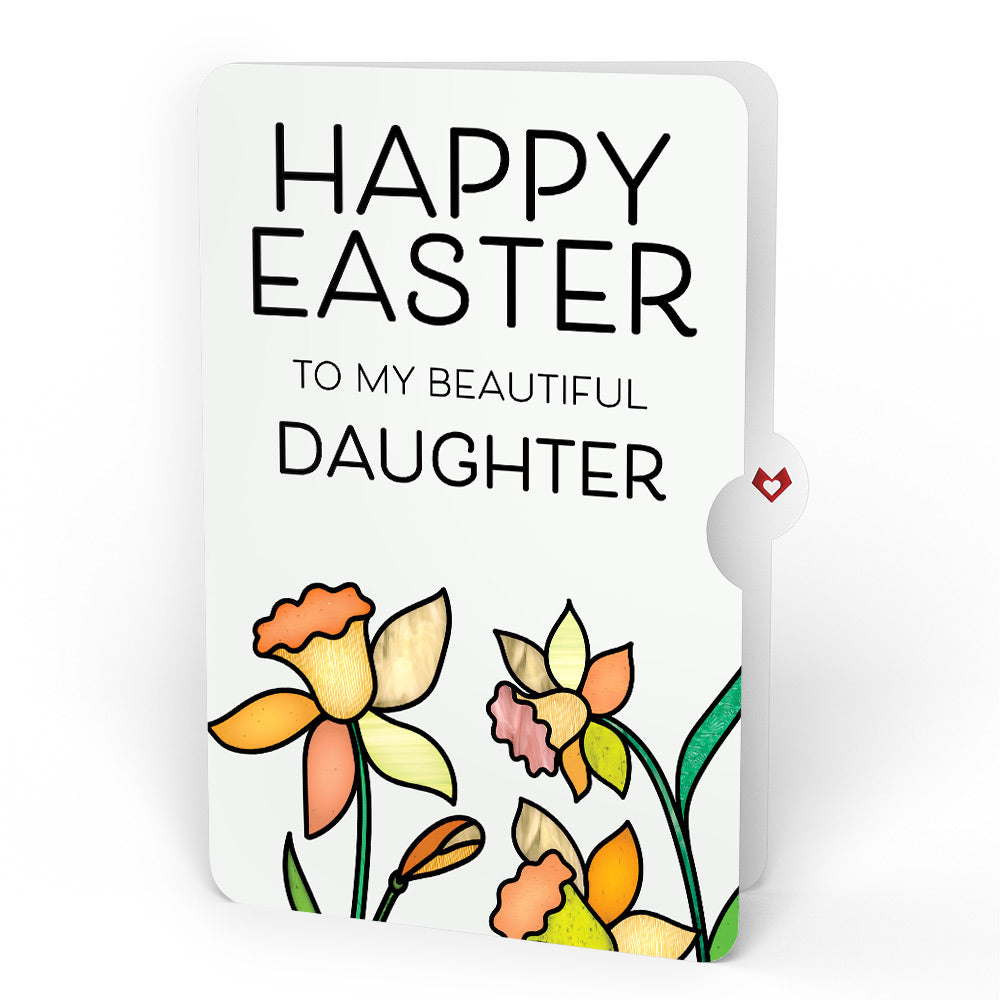 Vibrant Tulip Easter Suncatcher Bouquet and Sentiment Set for Daughter