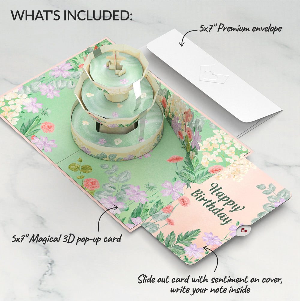 Cardinals in the Garden Birthday Pop-Up Card and Sentiment Set