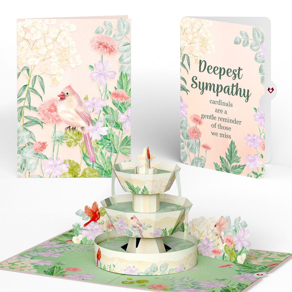 Cardinals in the Garden Sympathy Pop-Up Card and Sentiment Set