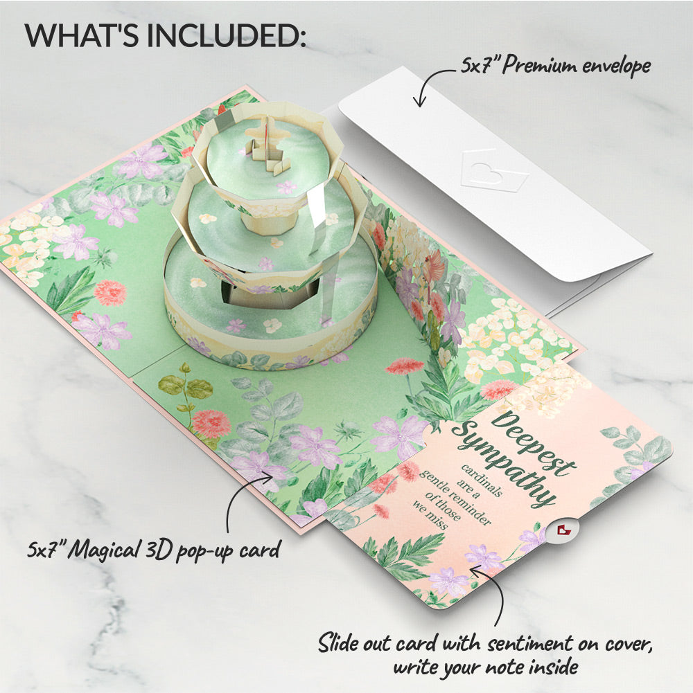 Cardinals in the Garden Sympathy Pop-Up Card and Sentiment Set