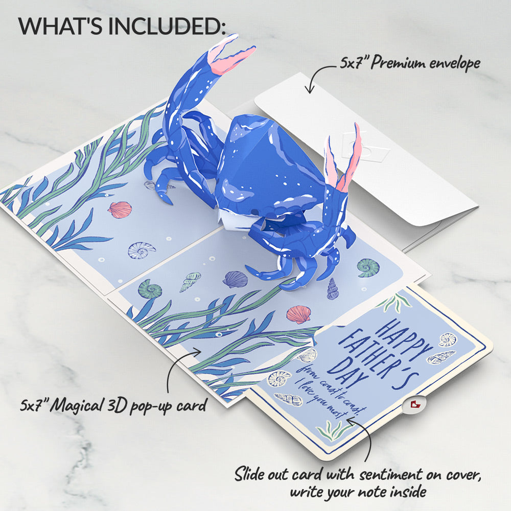 Blue Crab Father’s Day Pop-Up Card and Sentiment Set