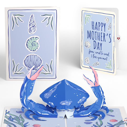Blue Crab Mother’s Day Pop-Up Card and Sentiment Set