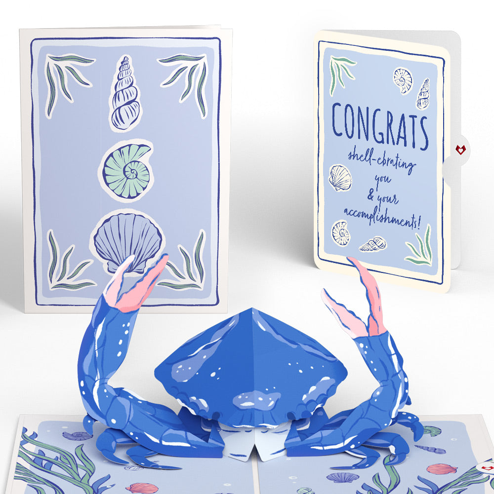 Blue Crab Congratulations Pop-Up Card and Sentiment Set