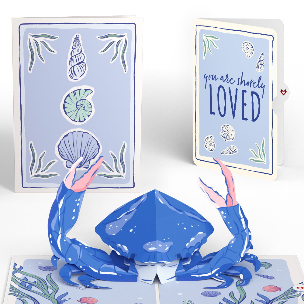 Blue Crab Love Pop-Up Card and Sentiment Set