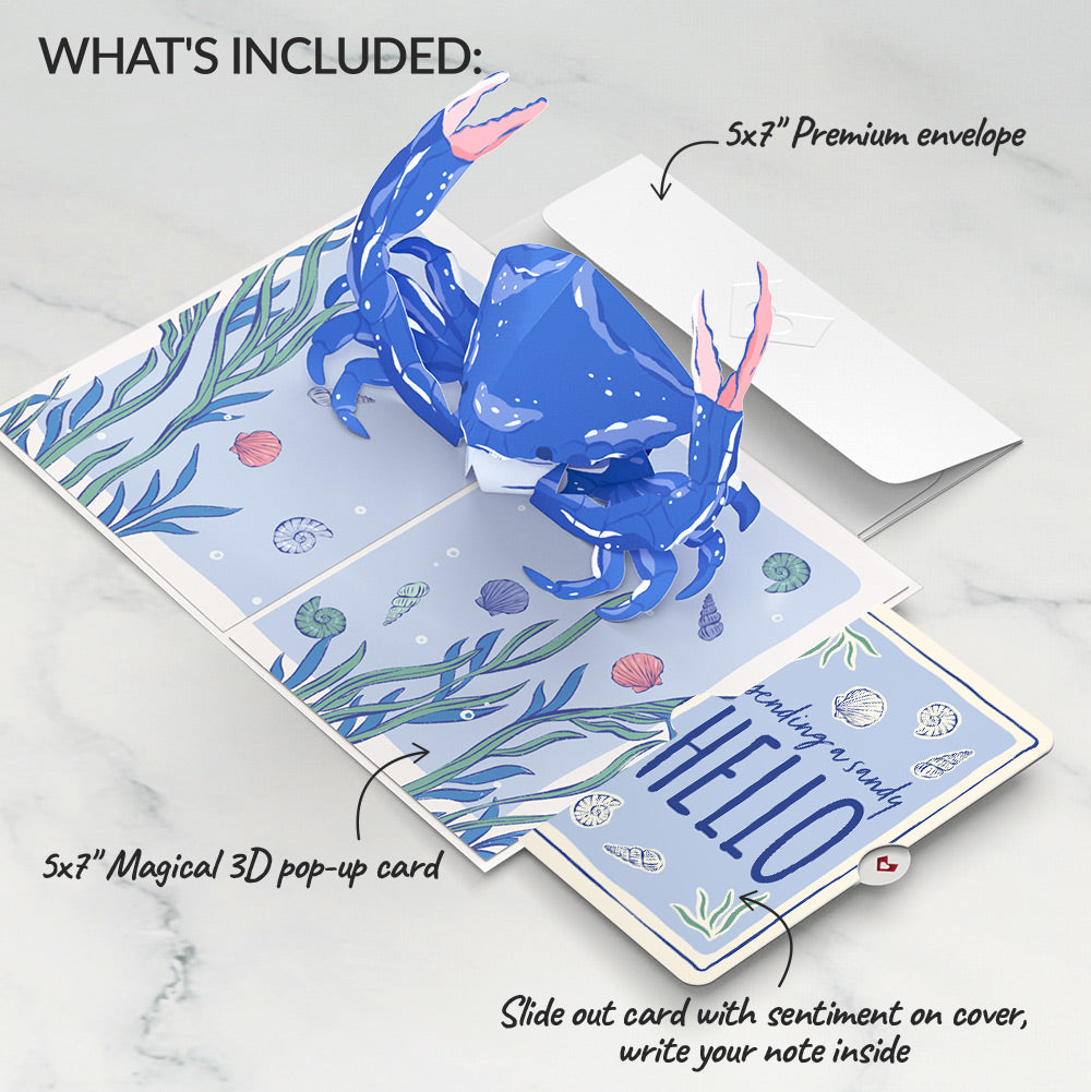 Blue Crab Thinking of You Pop-Up Card and Sentiment Set