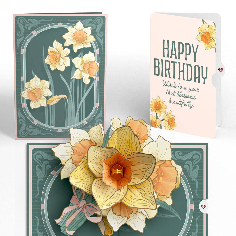 Daffodils in Bloom Birthday Pop-Up Card and Sentiment Set