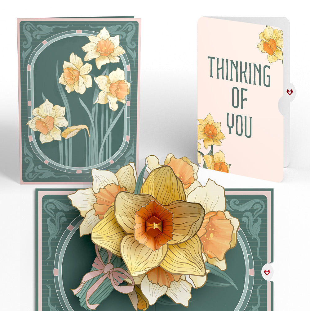 Daffodils in Bloom Thinking of You Pop-Up Card and Sentiment Set