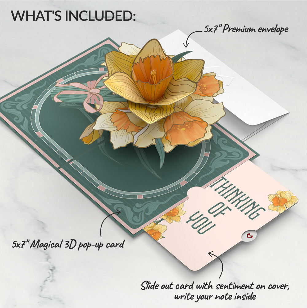Daffodils in Bloom Thinking of You Pop-Up Card and Sentiment Set