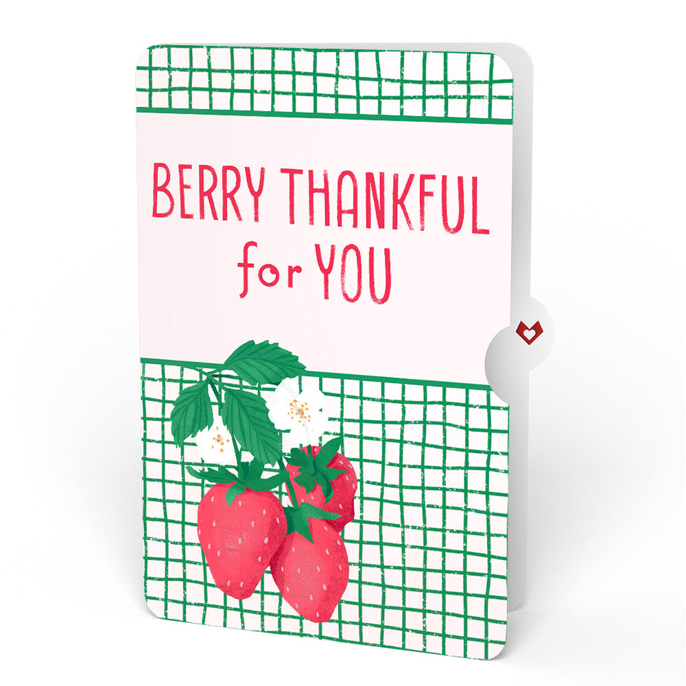 Sweet Strawberry Patch Thank You Pop-Up Card and Sentiment Set