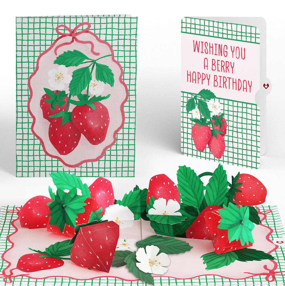 Sweet Strawberry Patch Birthday Pop-Up Card and Sentiment Set