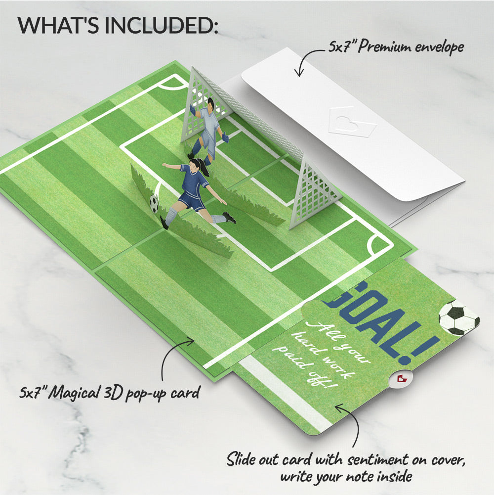 On the Field Soccer Congratulations Pop-Up Card and Sentiment Set