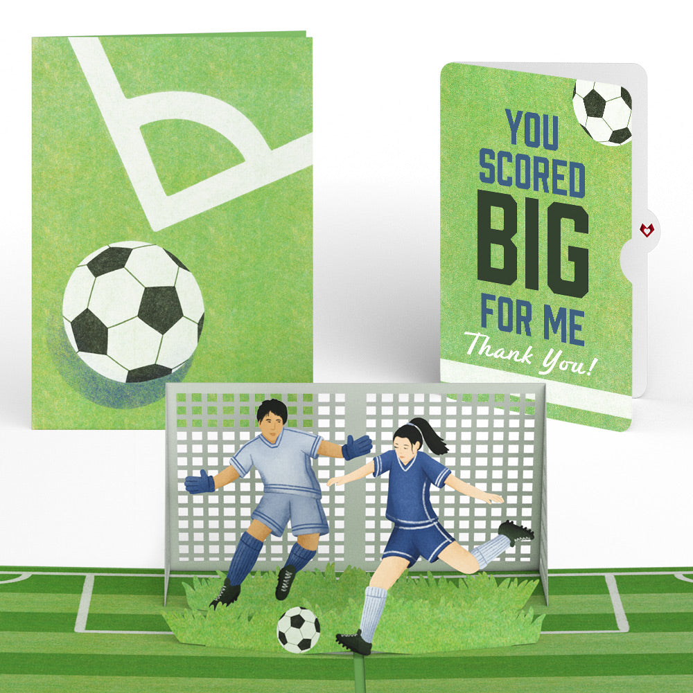 On the Field Soccer Thank You Pop-Up Card and Sentiment Set