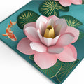 Koi Fish and Lotus Pond Birthday Pop-Up Card and Sentiment Set for Granddaughter