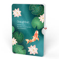 Koi Fish and Lotus Pond Birthday Pop-Up Card and Sentiment Set for Daughter