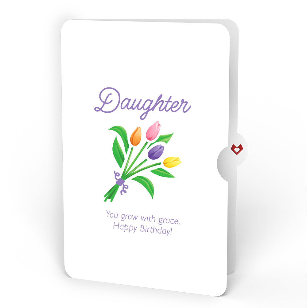 Tulips Birthday Pop-Up Card and Spring Tulips Sentiment Set for Daughter