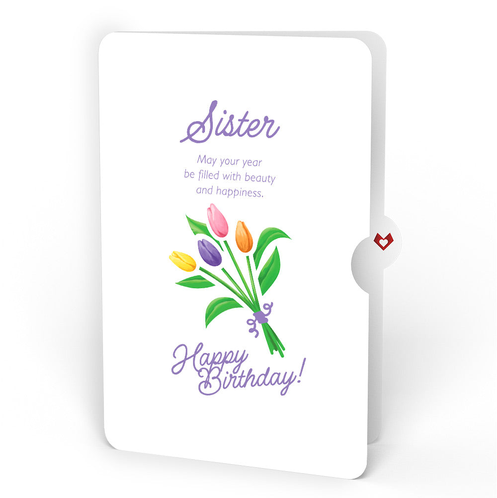Tulips Birthday Pop-Up Card and Spring Tulips Sentiment Set for Sister